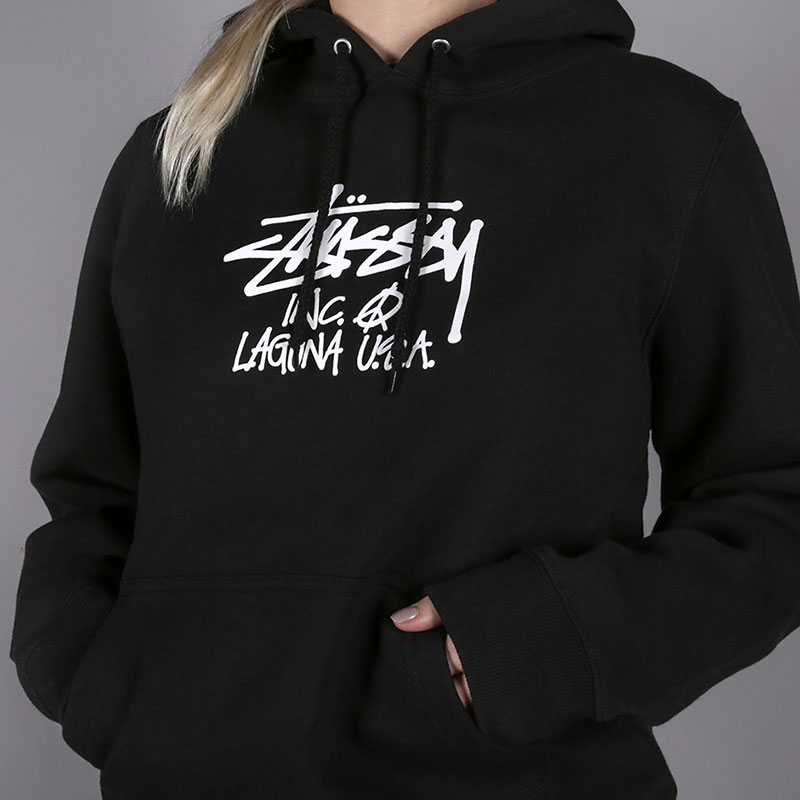 женская черная толстовка Stussy Laguna USA Hood 2921682-black - цена, описание, фото 2